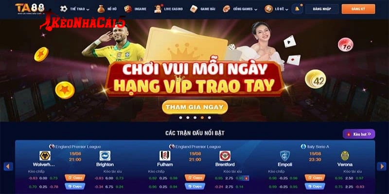 Các sảnh game chất lượng nổi bật tại nhà cái TA88