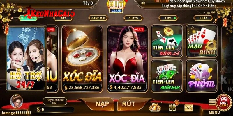 Những sảnh cược nổi bật có tại nhà cái Hitclub